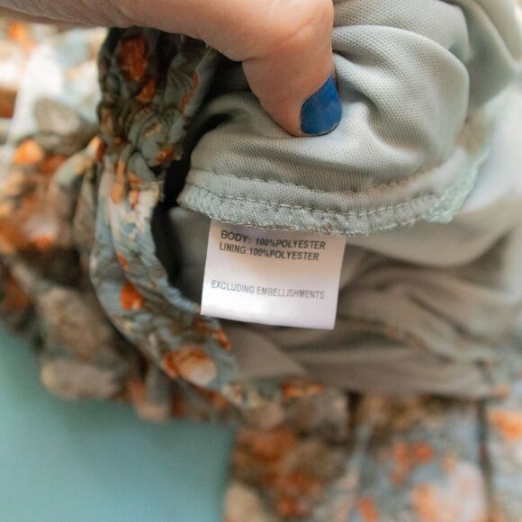 Hello Molly Basque Country Sage Long Sleeve Ruched Bodycon Mini Dress Size US 2 - Picture 7 of 10